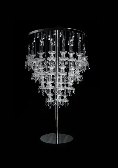 “Chandelier in the Air, The height is 65 inches, the top width is 45 inches.